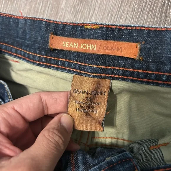 Vintage Y2k Sean John Baggy Jeans Mens 34x32 Blue Skater Grunge Wide Leg Blue - Picture 9 of 12